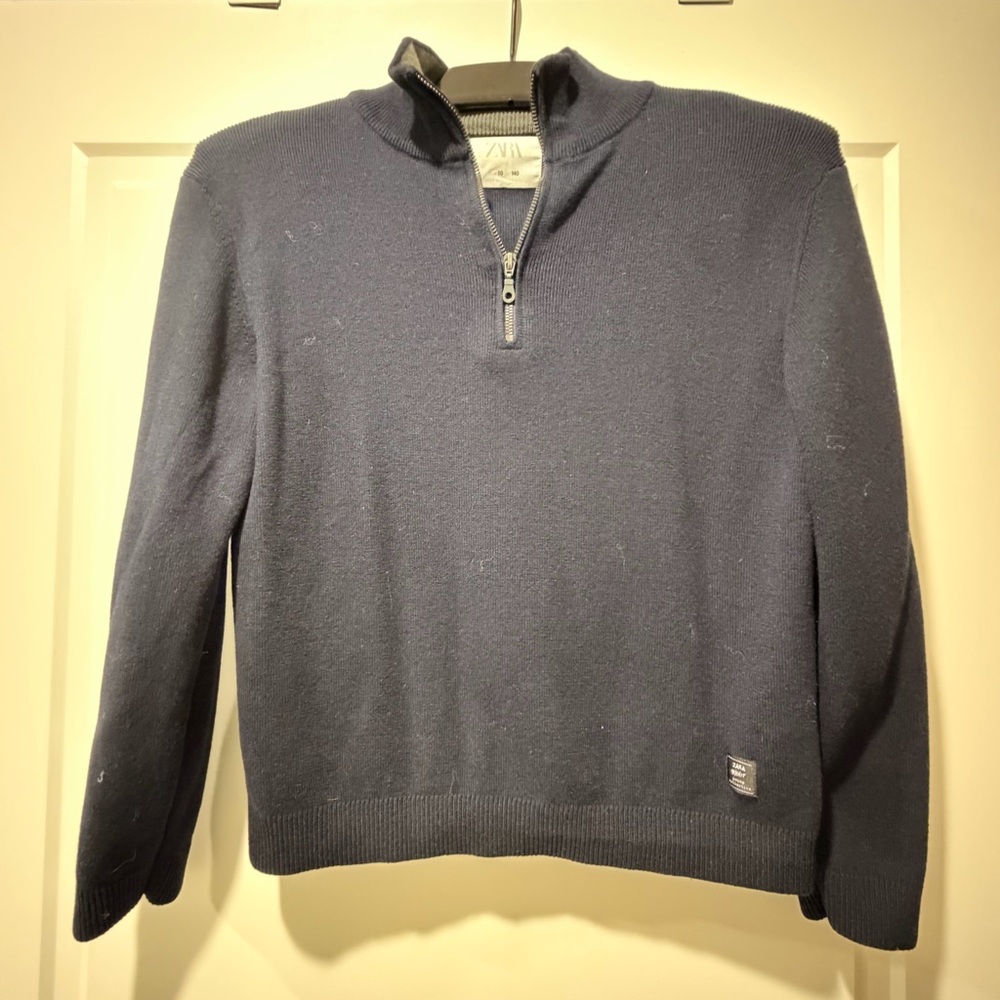 ZARA Quarter Zip Knit Pullover
